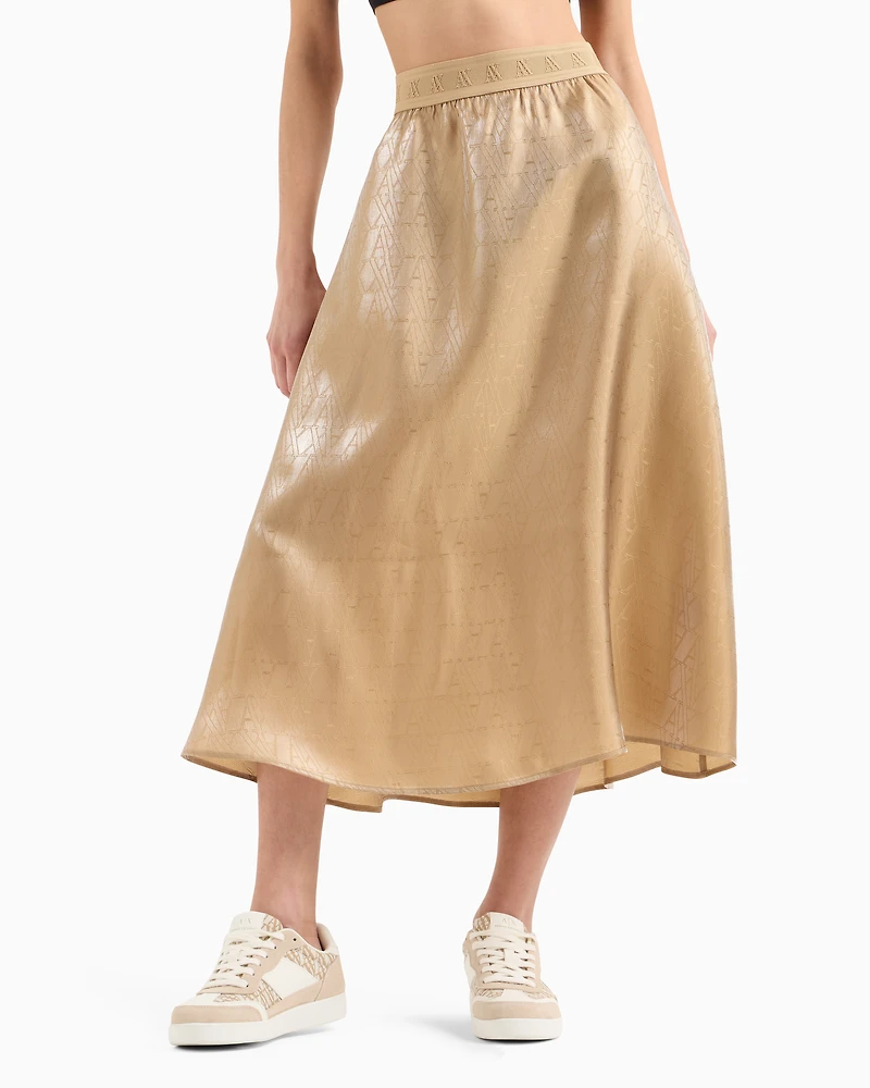 Shiny Midi Skirt