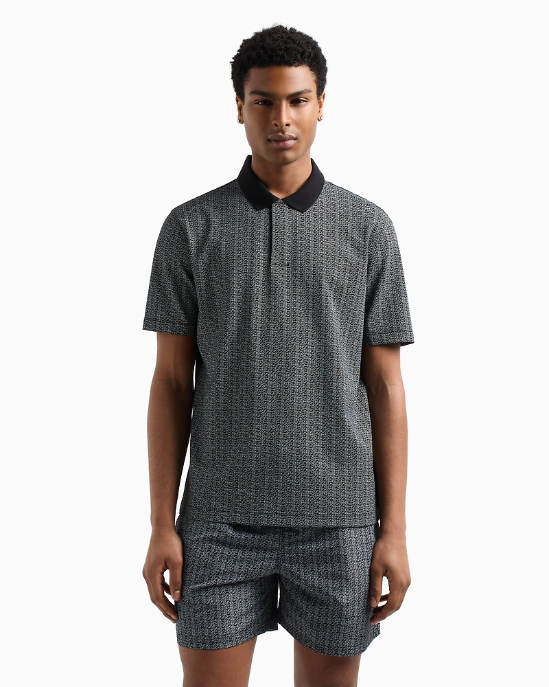 Regular fit polo shirt stretch jersey