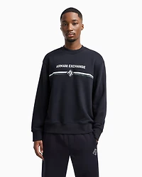Crewneck sweatshirt with logo print on the chest