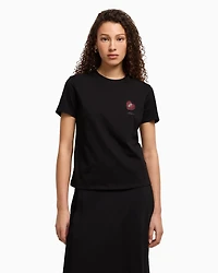T-shirt with rhinestone heart