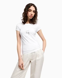 Slim fit T-shirt with central logo