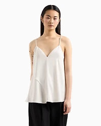 Matte satin fabric top