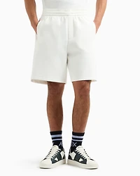 Bonded cotton Bermuda shorts