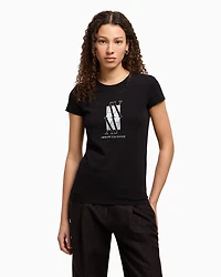 Slim fit T-shirt with central logo