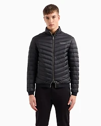 Double-faced padded jacket with zip