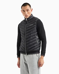Double-face padded sleeveless down jacket