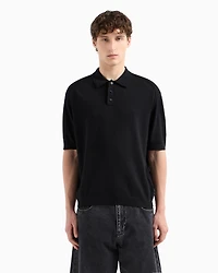 Linen and cotton polo