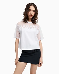 T-shirt with transparent insert