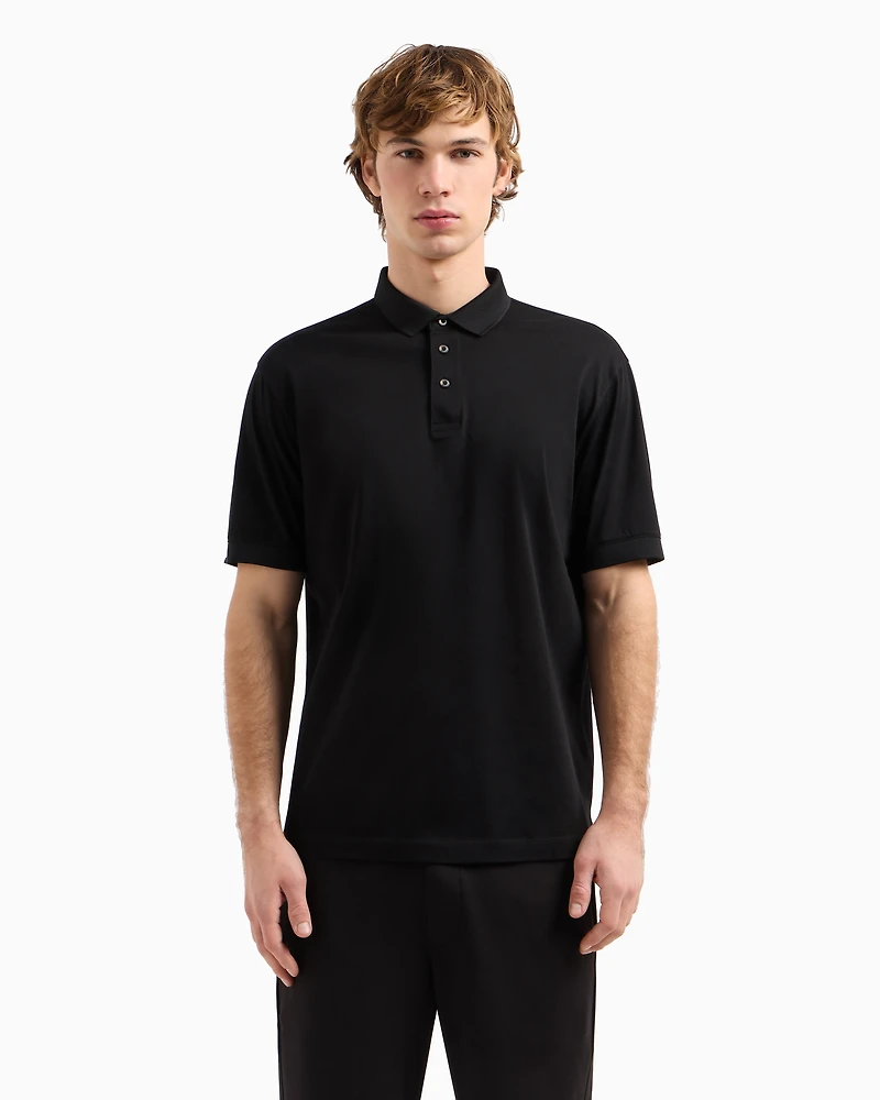 Regular fit polo shirt mercerised cotton
