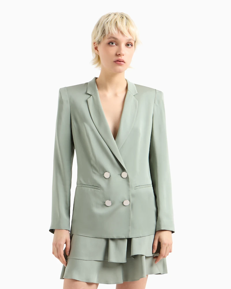 ASV fabric double-breasted jacket