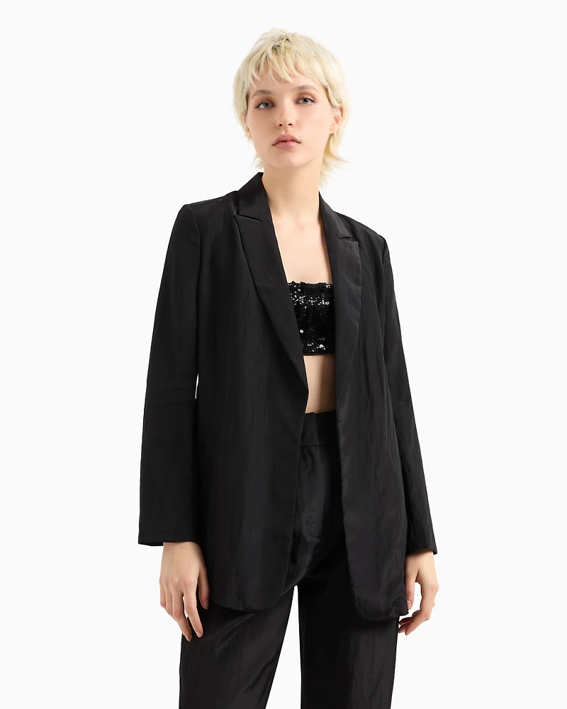 Open jacket flowing fabric