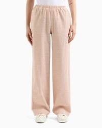 Oversized cotton and linen trousers