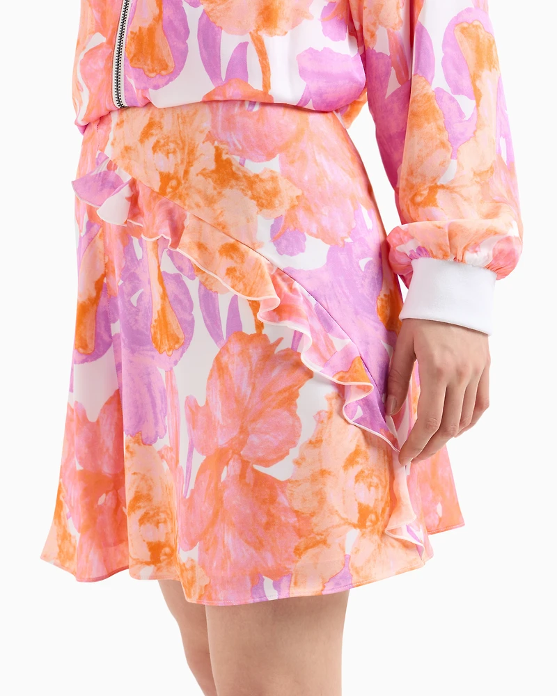 Short skirt floral fabric