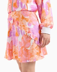 Short skirt floral fabric