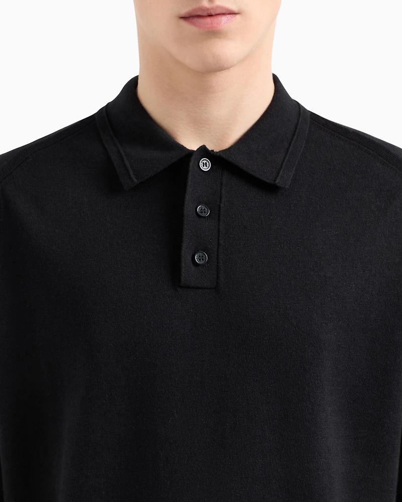 Linen and cotton polo
