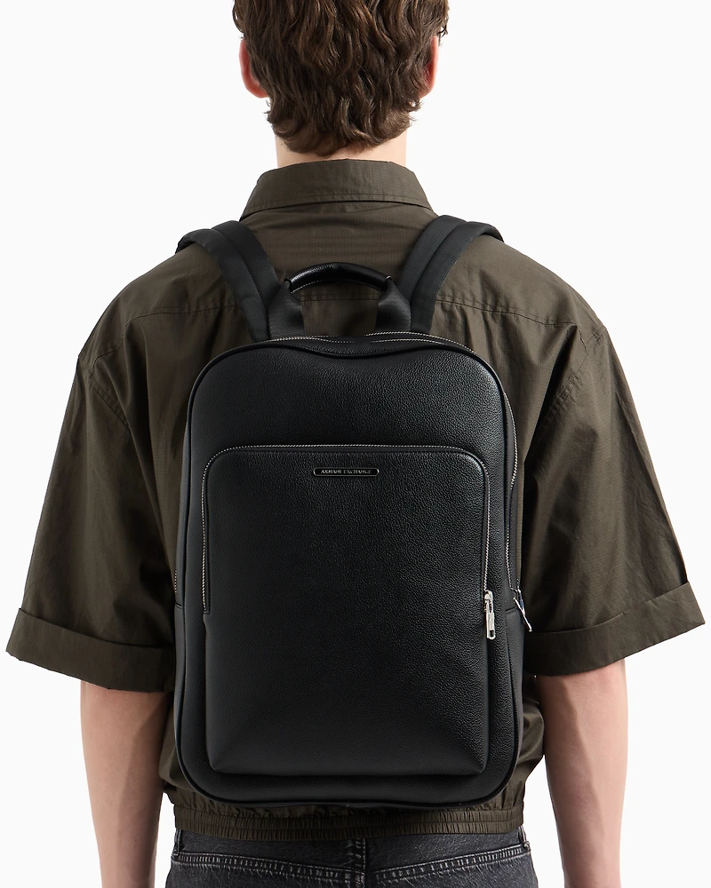 Minimal eco-leather backpack