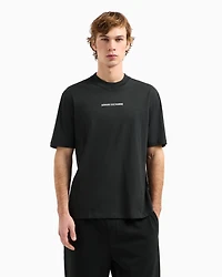 Regular fit T-shirt with logo print on front and back