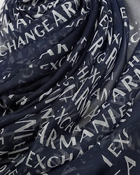  Allover logo patterned scarf