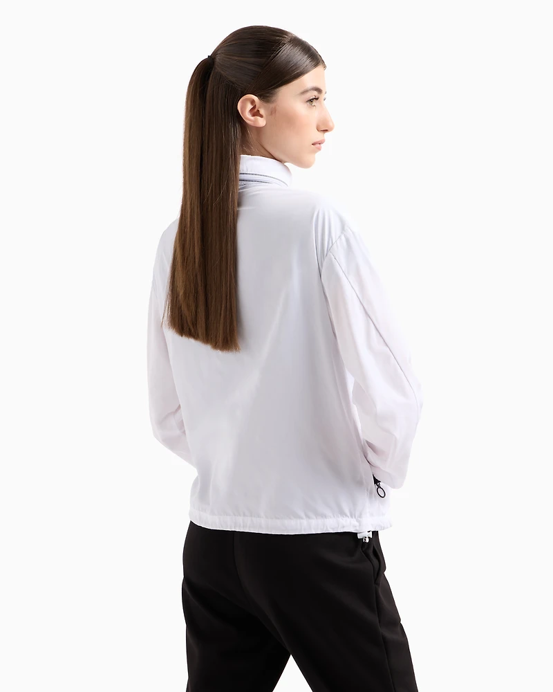 Full zip jacket with removable hood