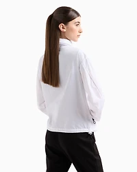 Full zip jacket with removable hood