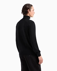 Virgin wool turtleneck sweater