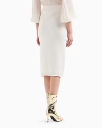 Pencil skirt with allover logo