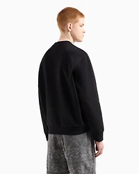 Crewneck sweatshirt with vinyl logo print