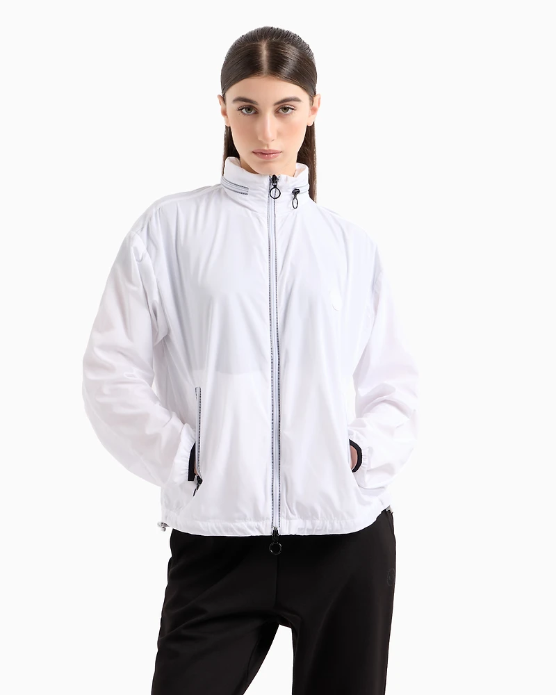 Full zip jacket with removable hood