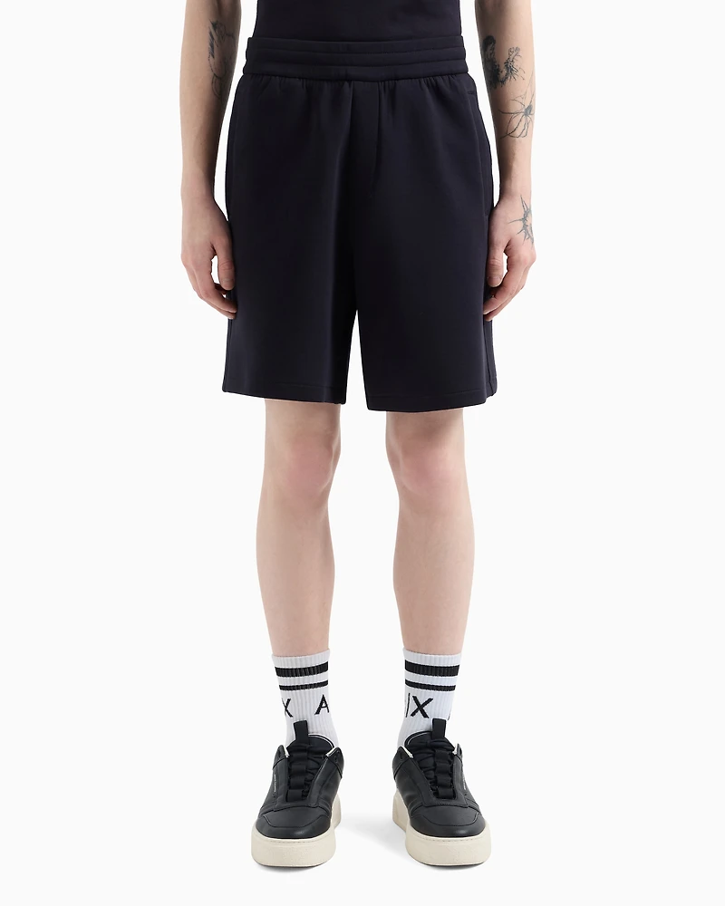 Bonded cotton Bermuda shorts