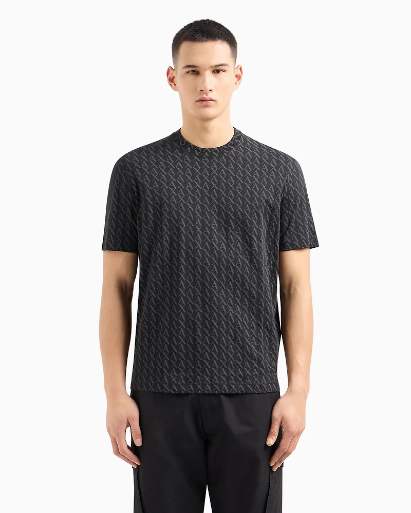 Long sleeve T-shirt with logo prints