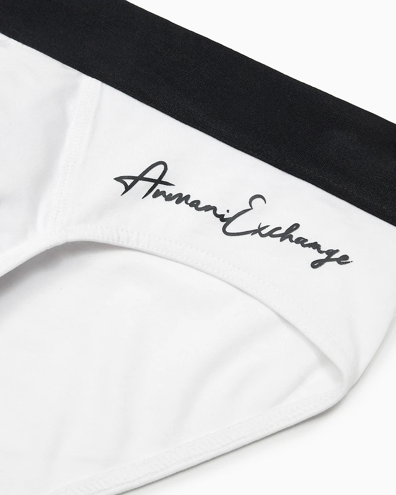 Stretch cotton briefs