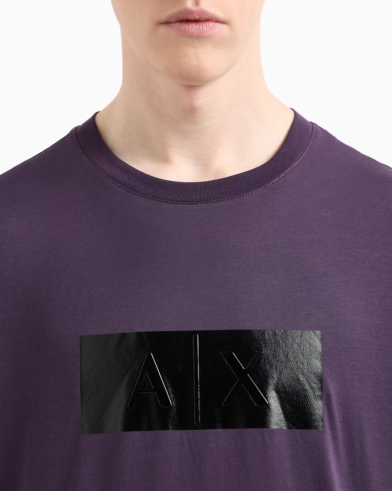 Regular fit t-shirt with vinyl logo print