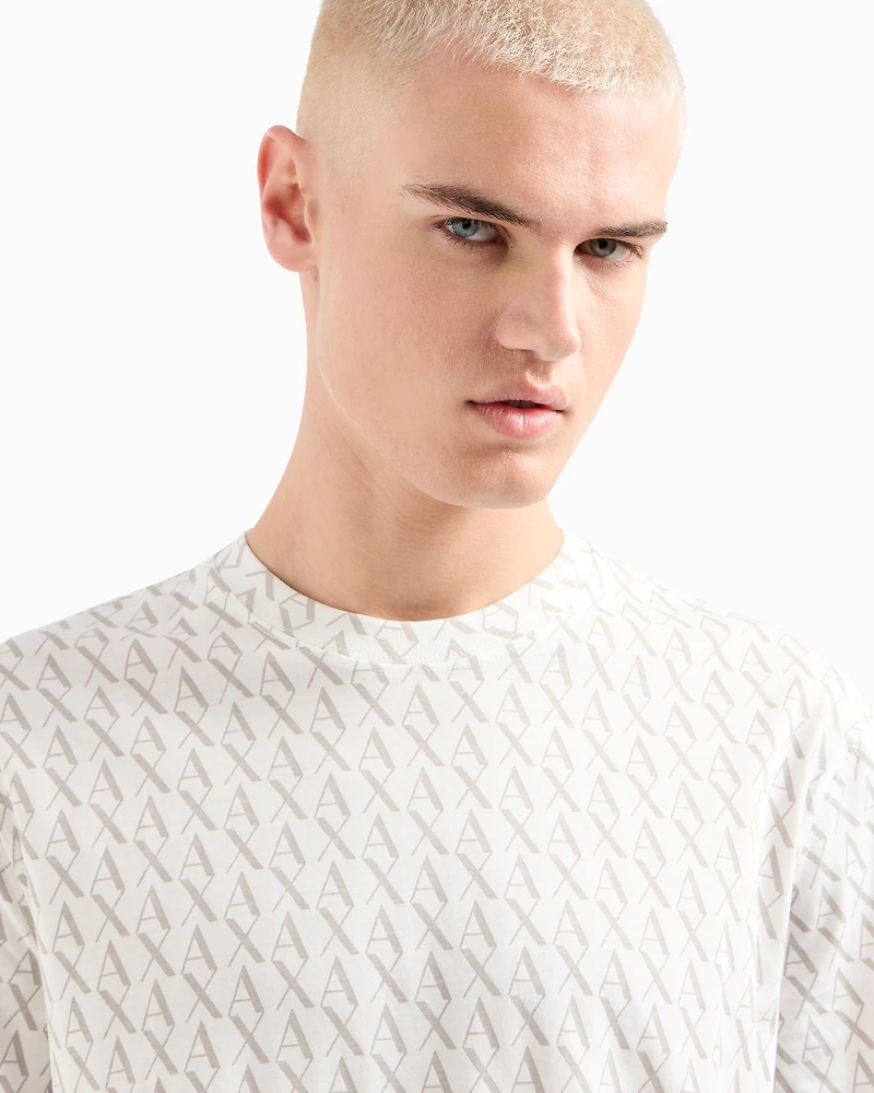 Long sleeve T-shirt with logo prints