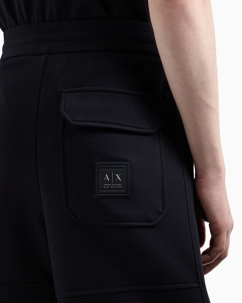 Bonded cotton Bermuda shorts