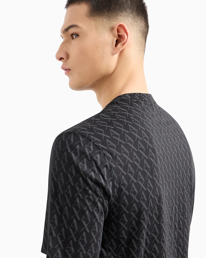 Long sleeve T-shirt with logo prints