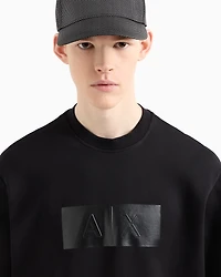 Crewneck sweatshirt with vinyl logo print