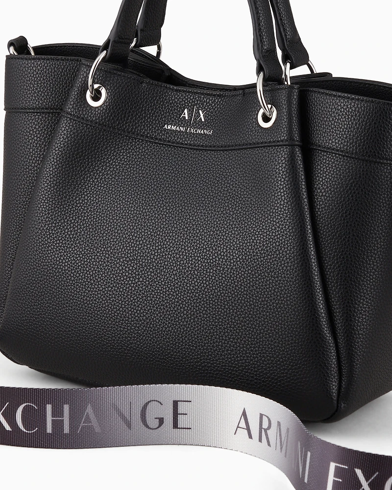 Medium handbag with degradè shoulder strap