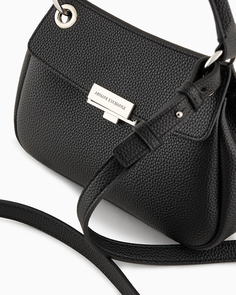 Sequined shoulder bag with metallic details