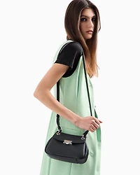Sequined shoulder bag with metallic details
