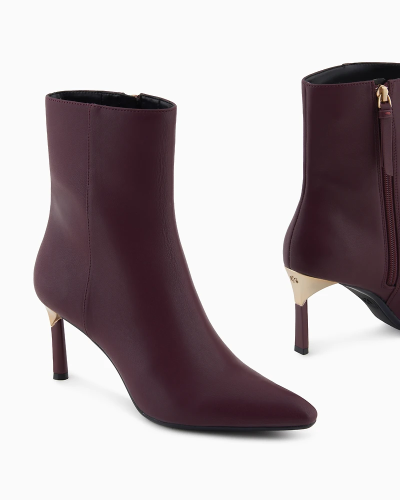 Ankle boots with gold detail