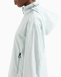 Full zip jacket with removable hood