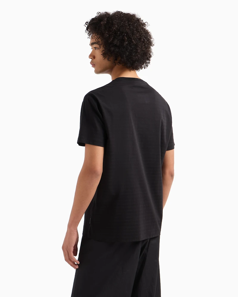 Regular fit mercerised cotton T-shirt