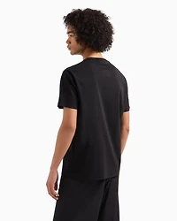 Regular fit mercerised cotton T-shirt