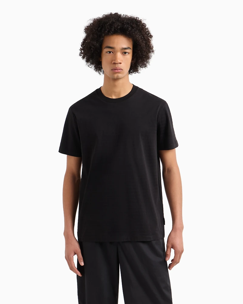 Regular fit mercerised cotton T-shirt