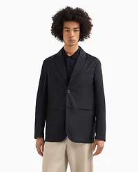 Single-breasted blazer stretch fabric