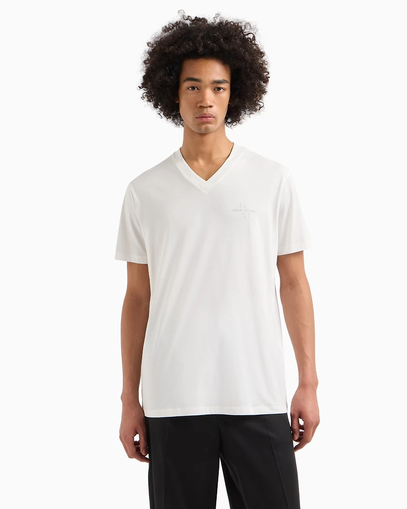 Regular fit T-shirt with V-neck