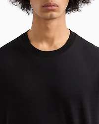 Regular fit mercerised cotton T-shirt