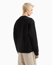 Crewneck sweatshirt with patches and logos