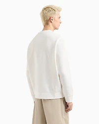 Crewneck sweatshirt with patches and logos