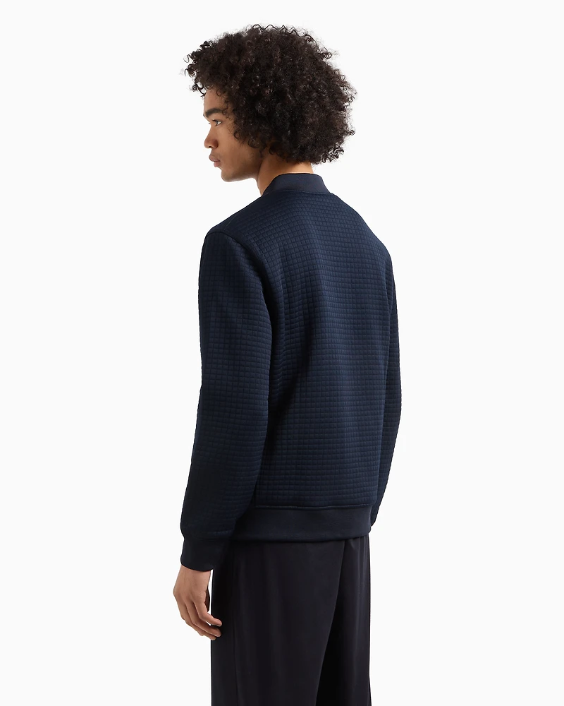 Bomber jacket with zip stretch fabric